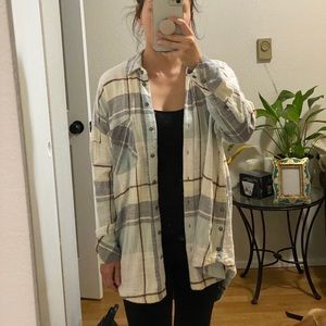 Free People Rainy Day Plaid Tunic